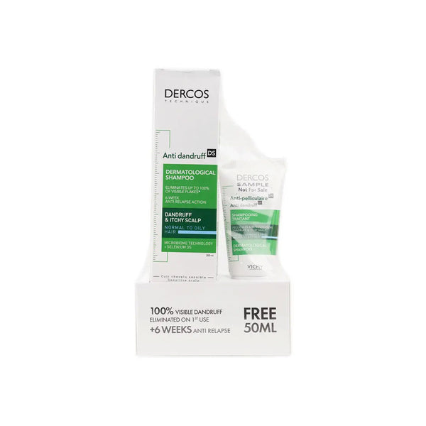 Vichy Dercos Anti-Dandruff Shampoo for Normal to Oily Hair 200ml + 50ml Free