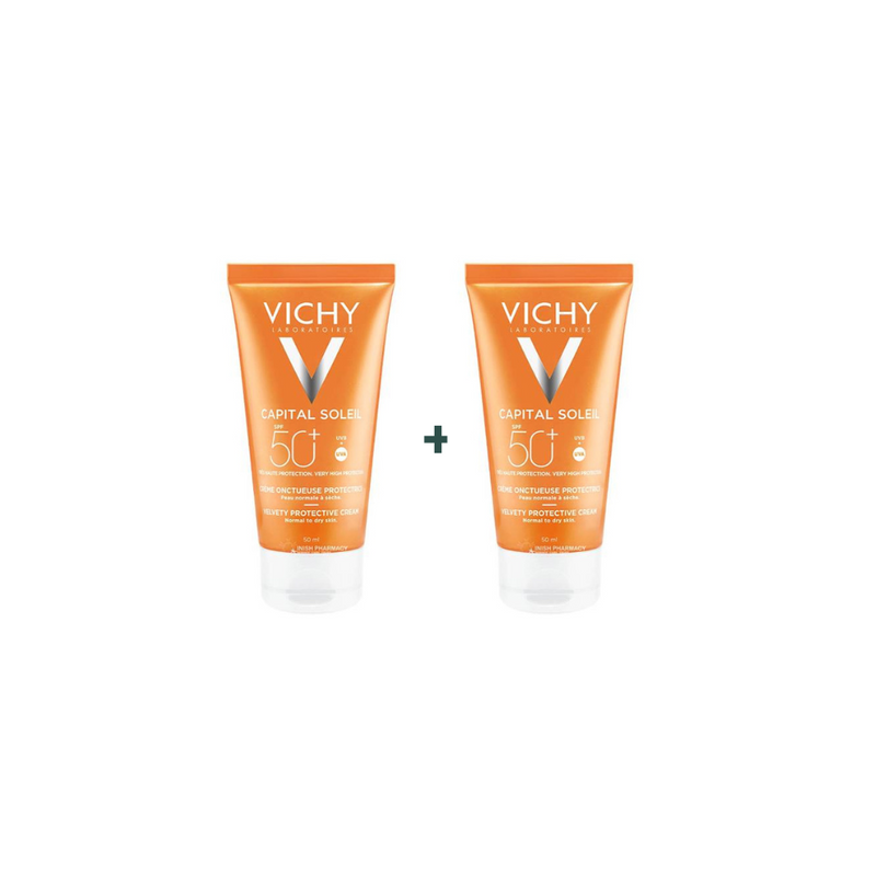 VICHY SUNKIT SPF 50 SKIN-PERFECTING VELVETY CREAM FOR DRY SKIN 50ml + 1 FREE