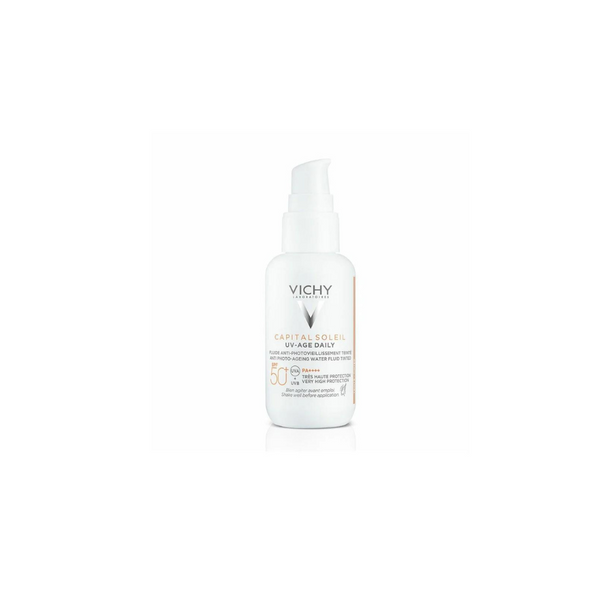 VICHY CAPITAL SOLEIL SPF 50 UV-AGE DAILY ANTI PHOTO-AGEING WATER FLUID TINTED 40ml